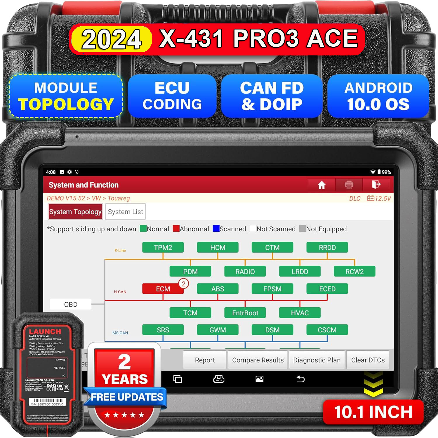 Launch X431 PRO3 ACE Pro 5 Bidirectional Car OBD2 Diagnostic Scanner Ke.y Coding