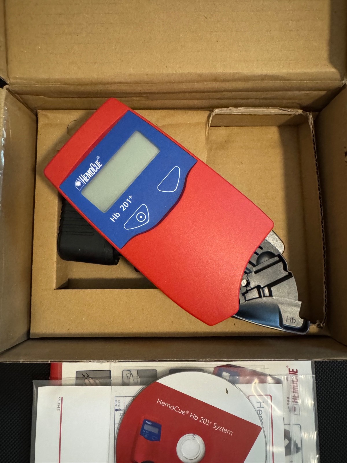 USED - HemoCue HB 201+ Hemoglobin Analyzer With Power Adapter