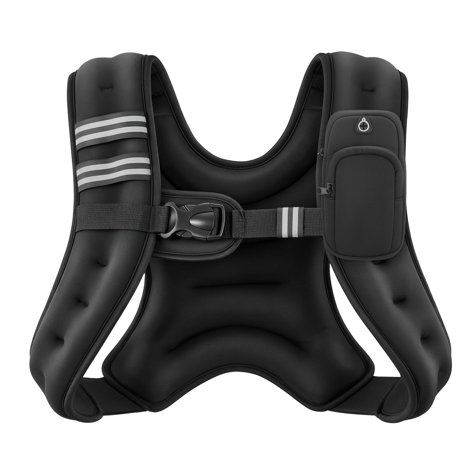 ZELUS Weighted Vest, 6lb/8lb/12lb/16lb/20lb/25lb/30lb Weight Vest 6lb, Black