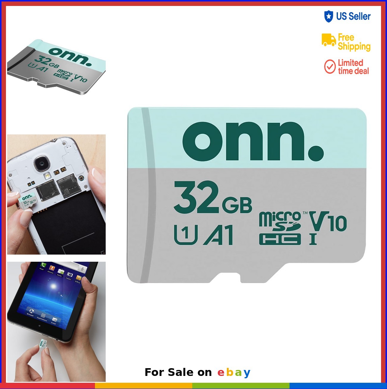 32GB Class 10 U1 MicroSDHC Flash Memory Card with Adapter for Phones Cameras