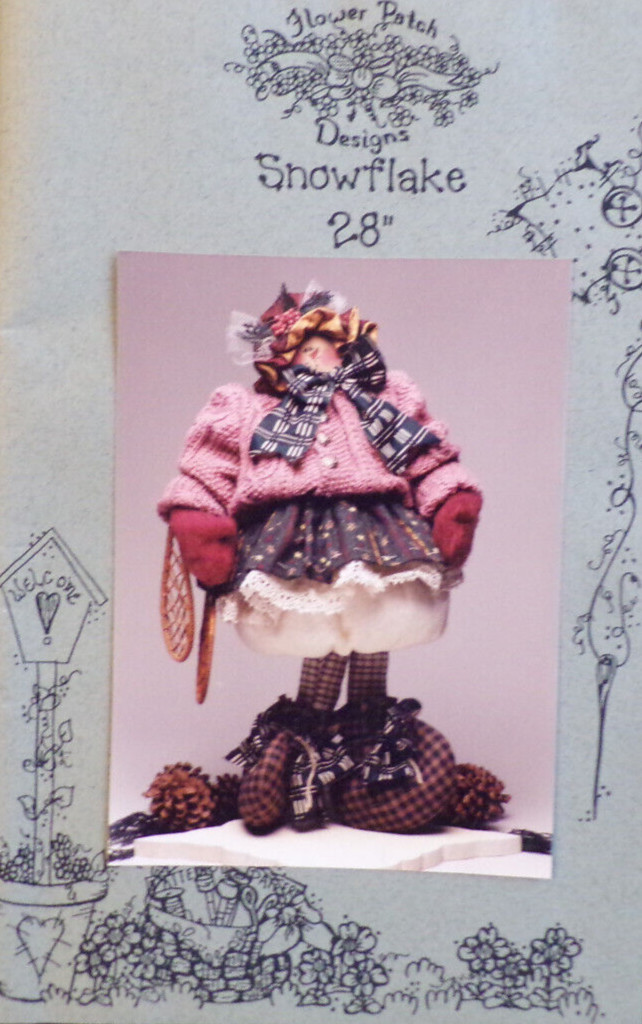 Snowflake Doll Pattern by Flower Patch Designs 28" Doll Sewing Pattern VTG UNCUT