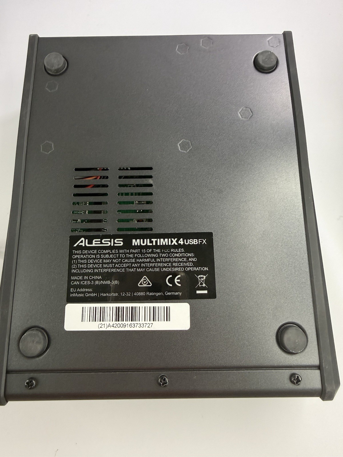 Alesis MultiMix 4 USB FX 4-Channel Mixer Audio Interface w/ Box Tested