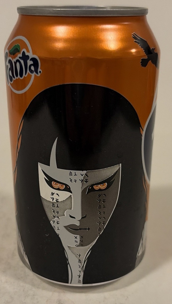 12oz. FANTA ORANGE CAN ( ZOMBIE) EMPTY BOTTOM OPENED