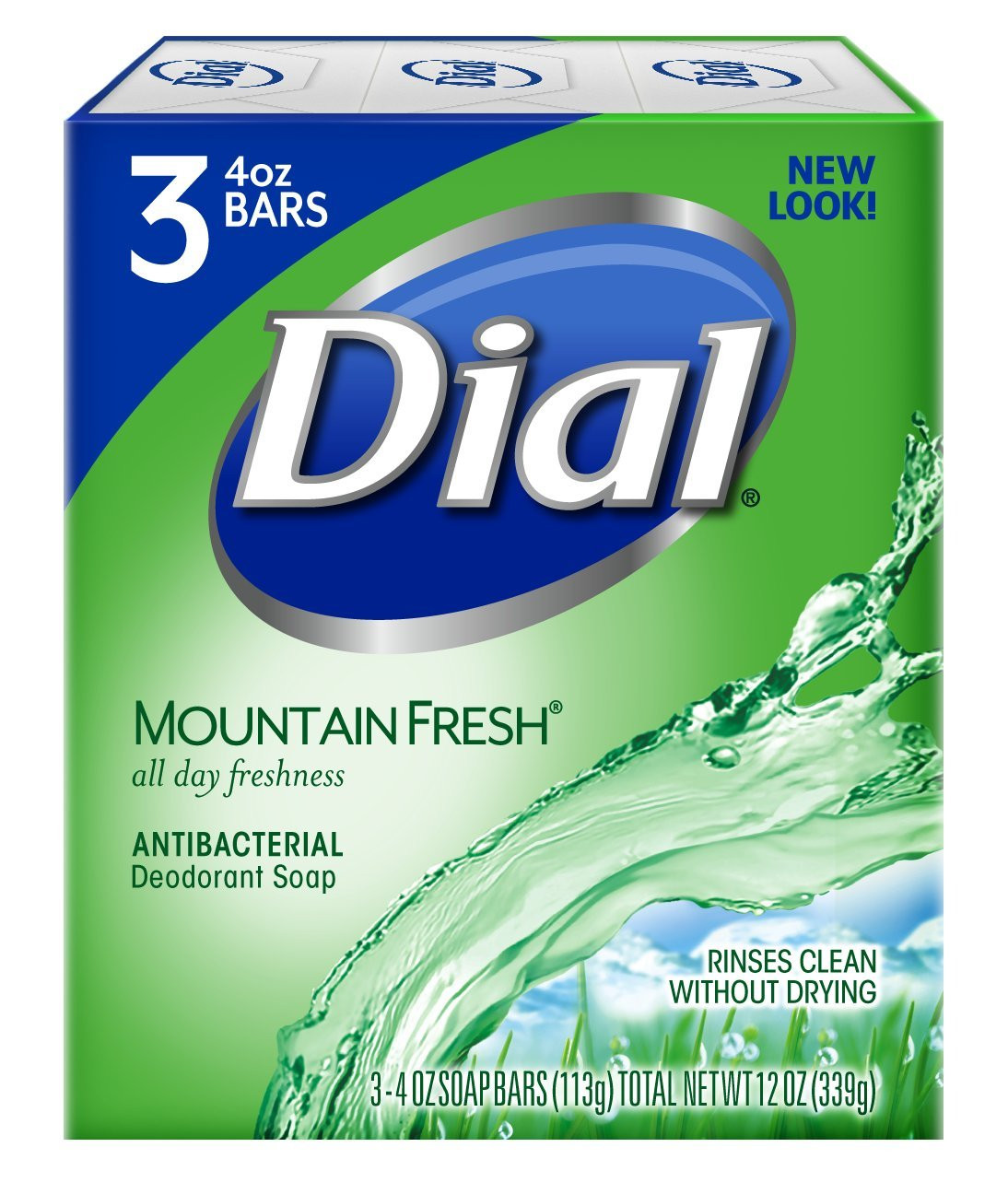 Antibacterial Bar Soap, Mountain Fresh, 4 Ounce, 3 Bars