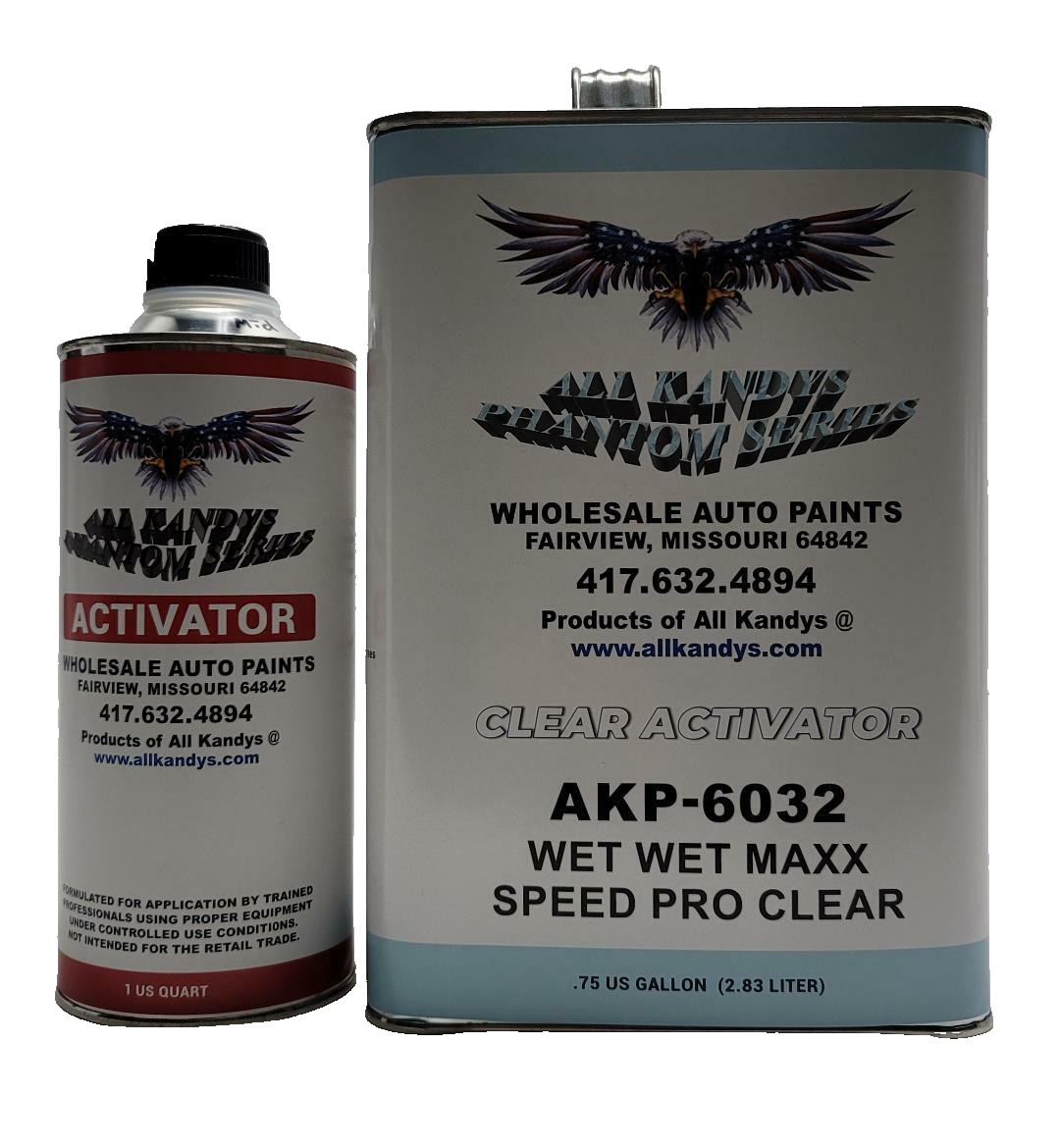 AKP - 6032 All Kandy's Wet Wet Maxx Speed Pro Clear Coat Gallon (sprayable) Kit