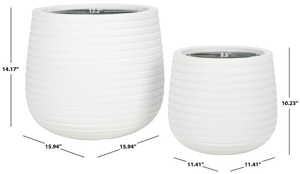 Safavieh JASPER PLANTER POT SET OF 2, Reduced Price 2172772584 PAT1535C-SET2