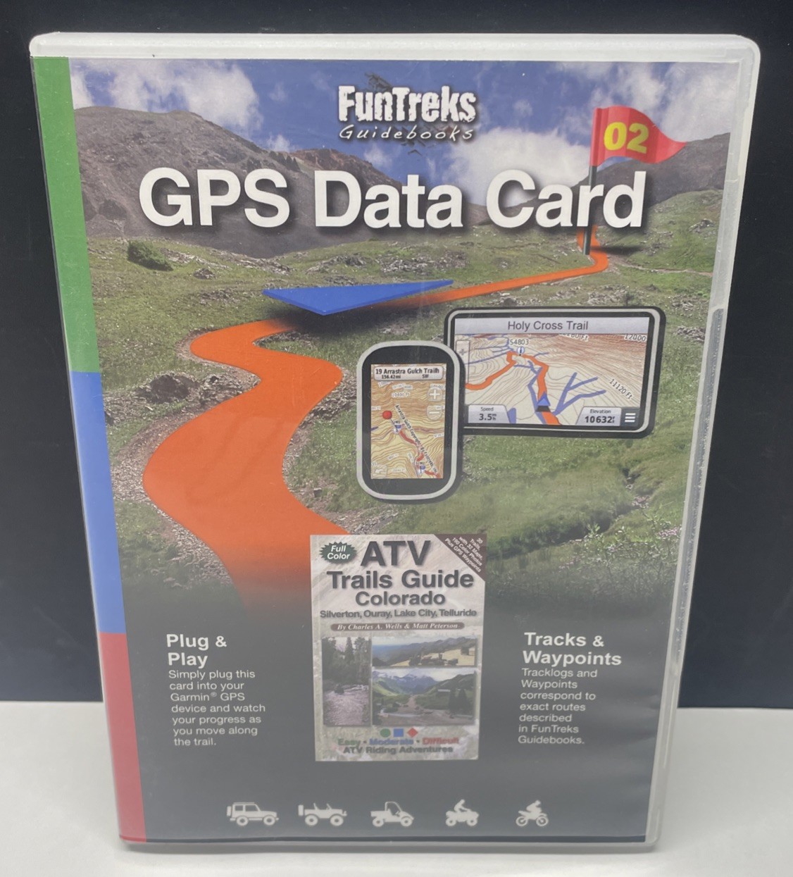 Funtreks GPS Data Card Micro SD Card & Adapter - ATV Trails CO Ouray Telluride