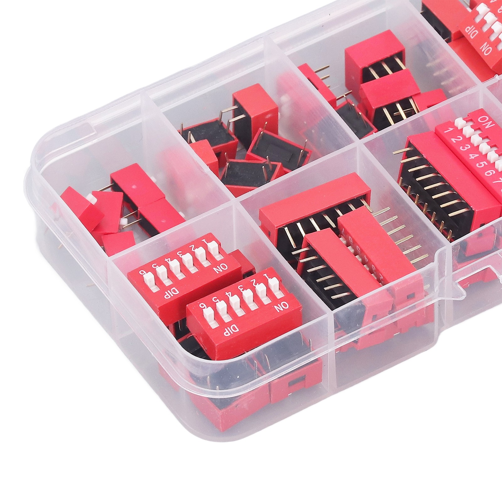 45Pcs Dip Switch Assorted Kit Durable Toggle Switch For Circuit Breadboards Hot