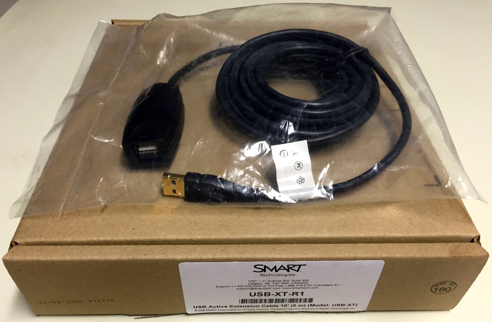 NEW 16' Smart Technologies SMART Board USB 2.0 Active Extension Cable USB-XT-R1