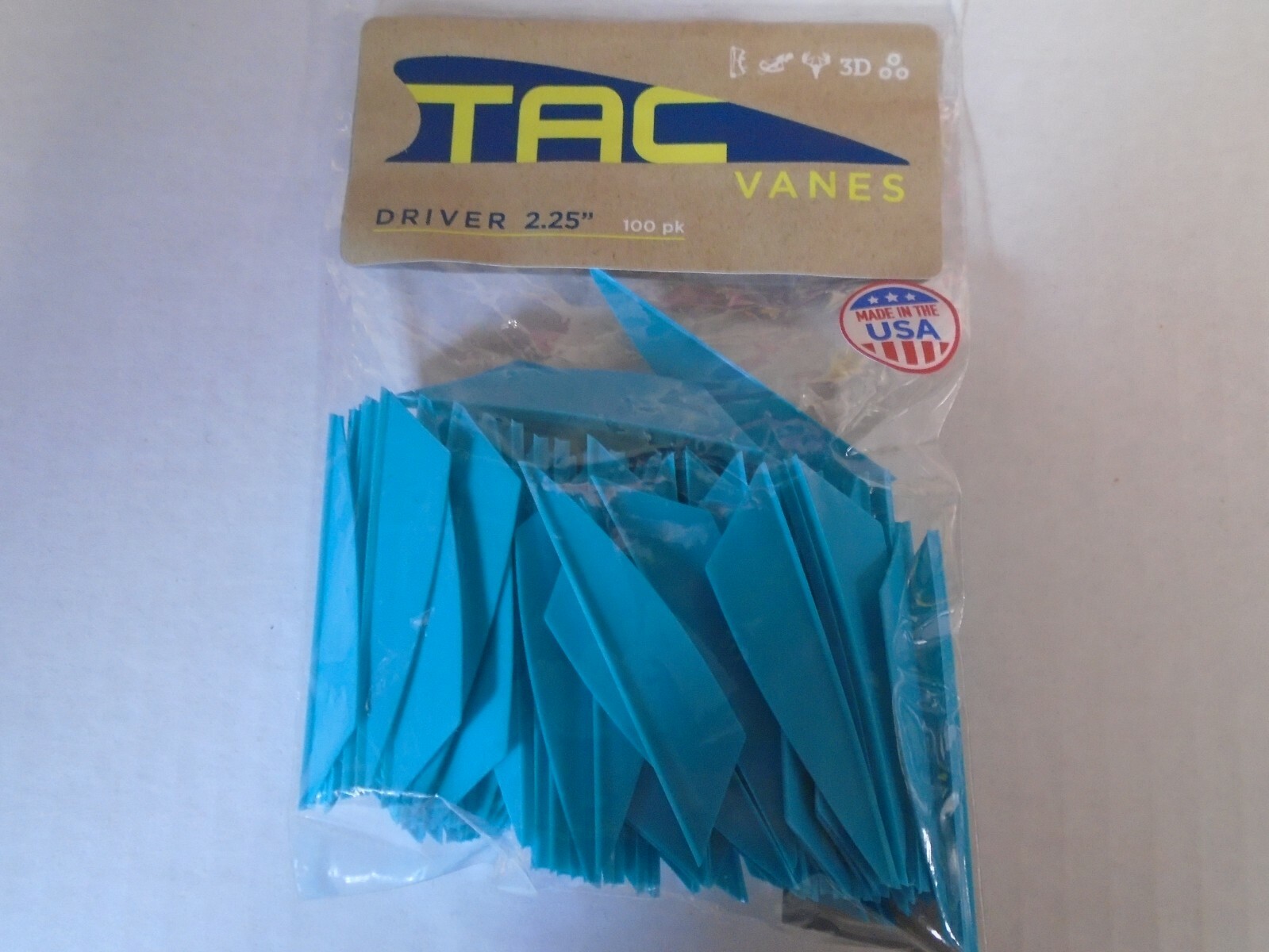 @NEW@ 100- TAC Vanes Driver 225! Turquoise 2.25" MADE IN THE USA