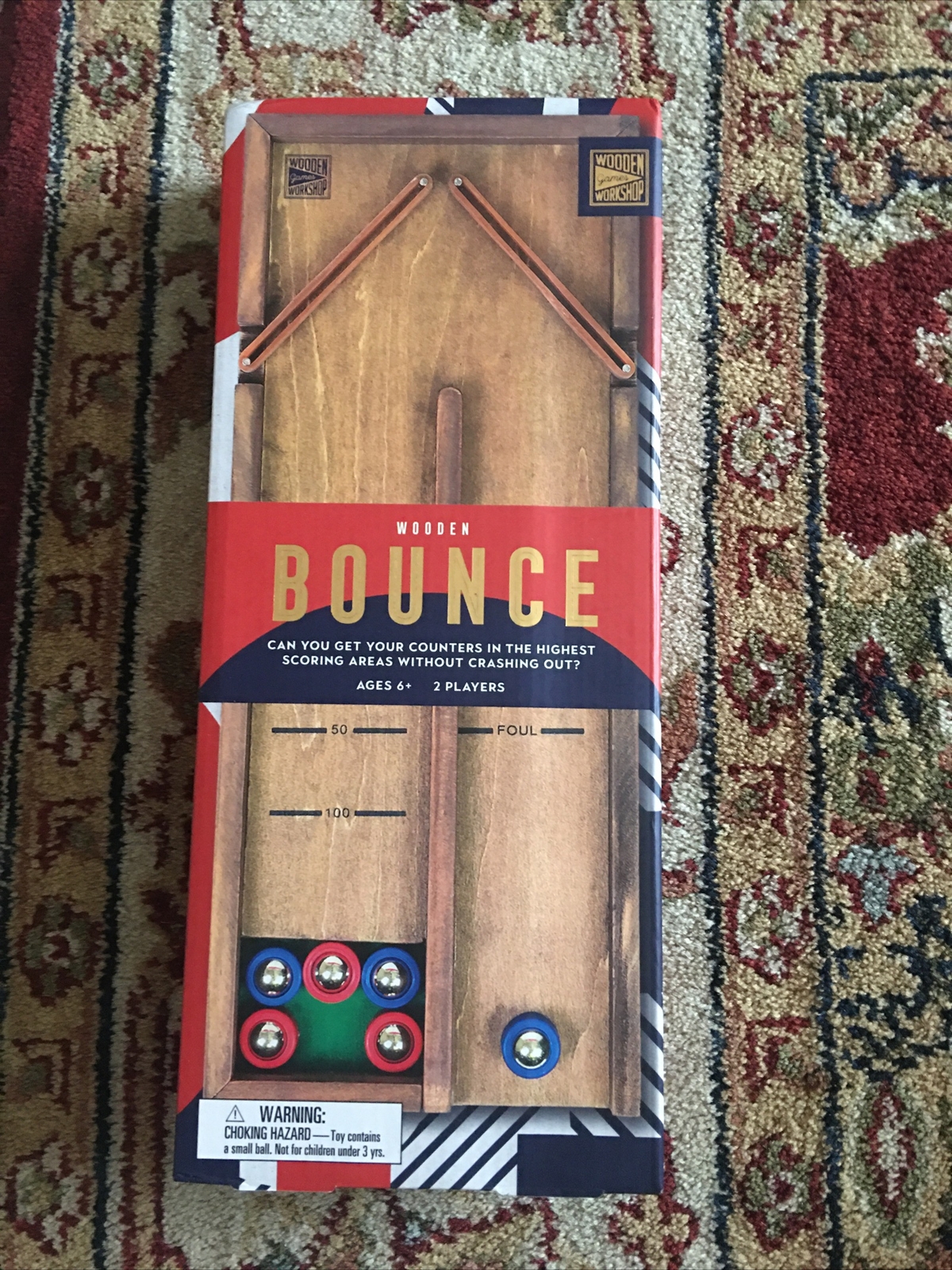 Bounce It! A Family Fun Wooden Tabletop Game by Professor Puzzle NIB