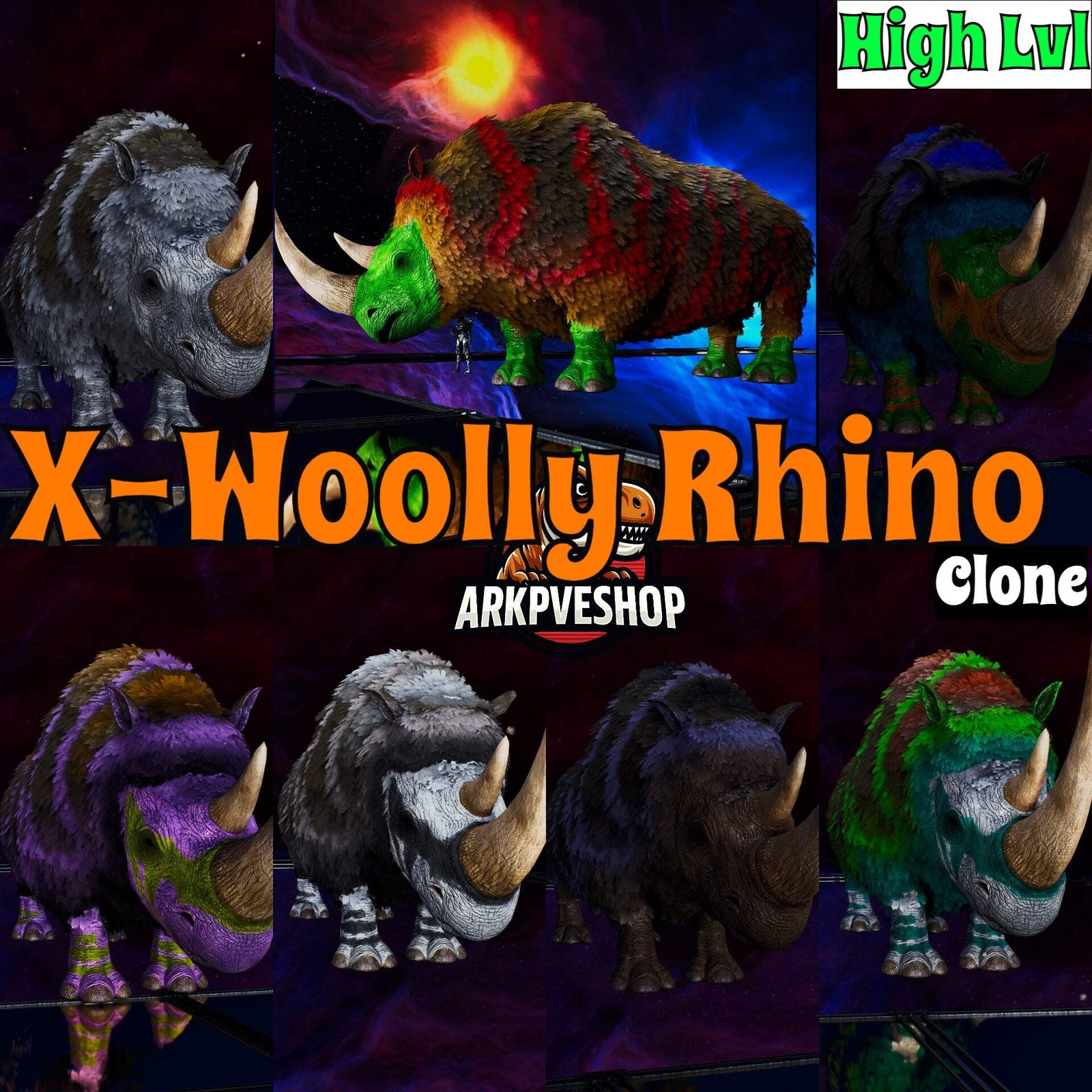 X-Woolly Rhino clone ASA PVE 🦖ARK Survival Ascended