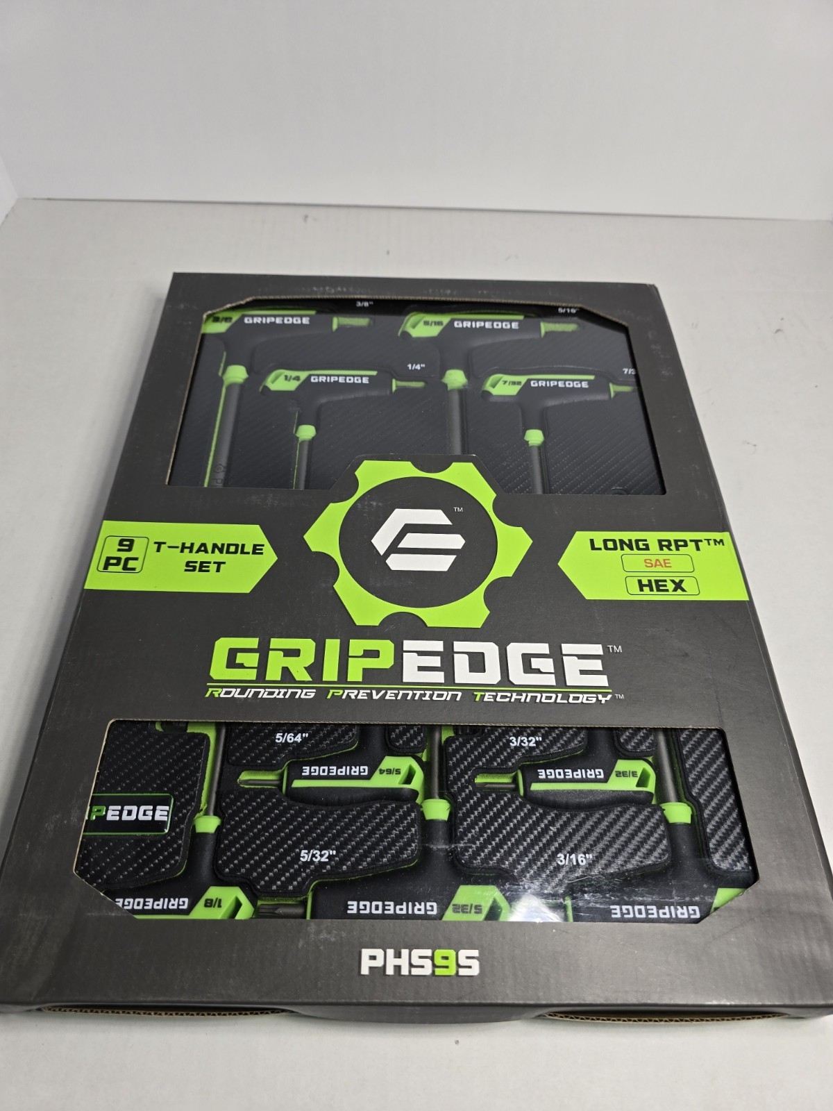 Gripedge RPT PHS9S SAE 9PC T HANDLE DRIVER SET