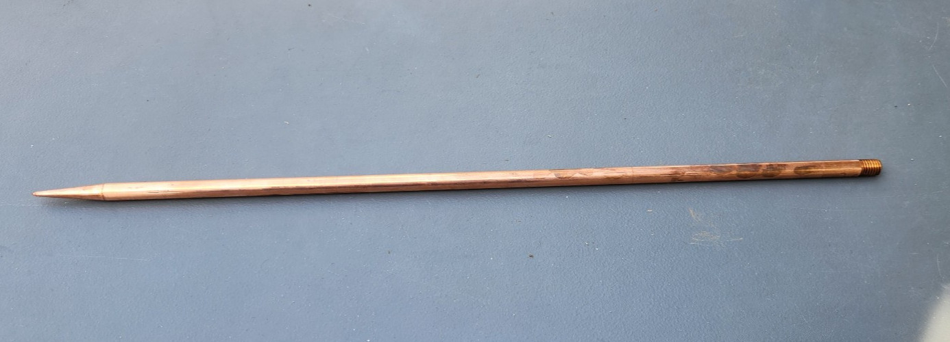 Copper Air Terminal 1/2 x 24 in rod