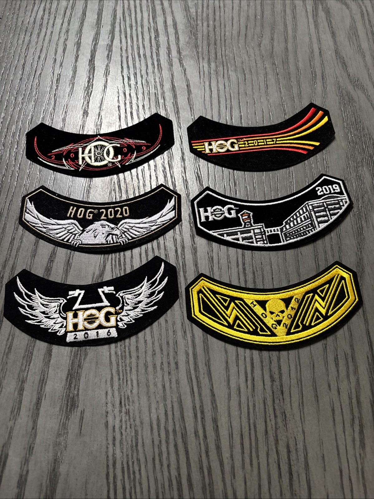 Lot Of 6 HOG Harley Davidson Owners Group Patches 2009-2020 HD12