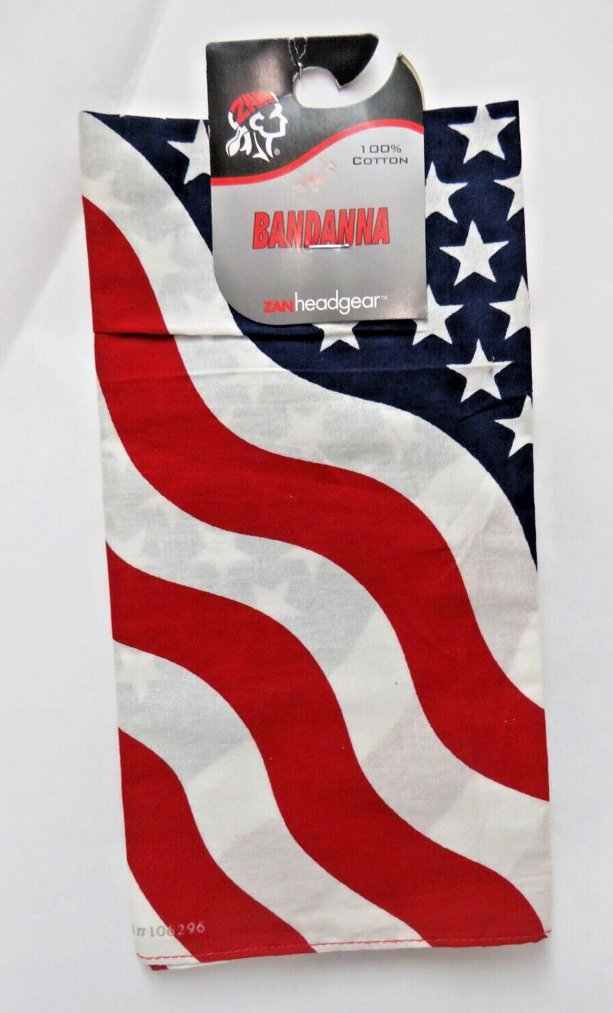 ZAN Headgear Adult Bandanna American Flag # B005 H  Size 22"x22" 100% Cotton NOS