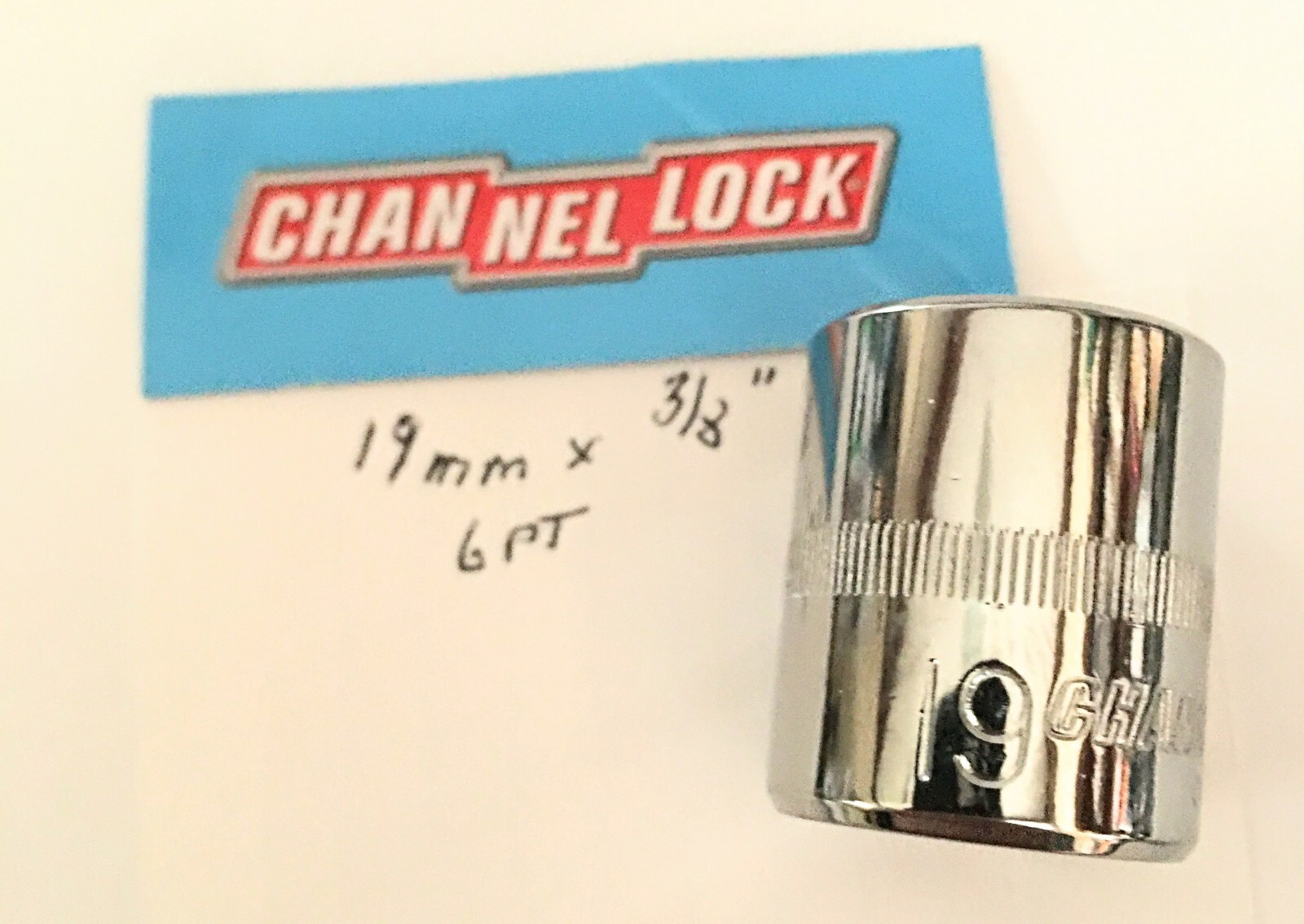 CHANNELLOCK  19 mm  x 3/8" DR  METRIC  SOCKET  6 Point Free USA Shipping