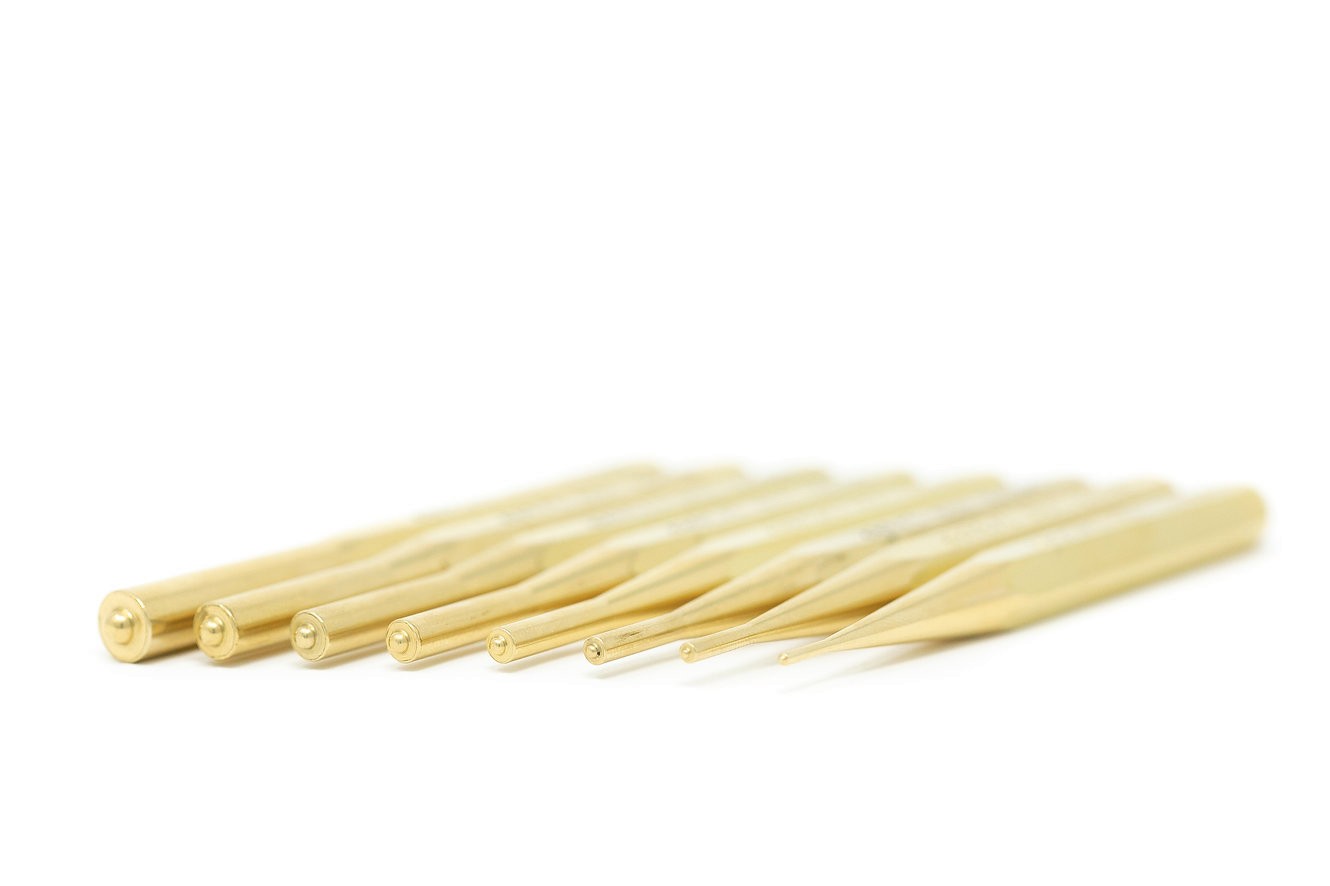 GRACE USA BRP-8 - Solid Brass Roll Pin Punch 8PC Precision Set