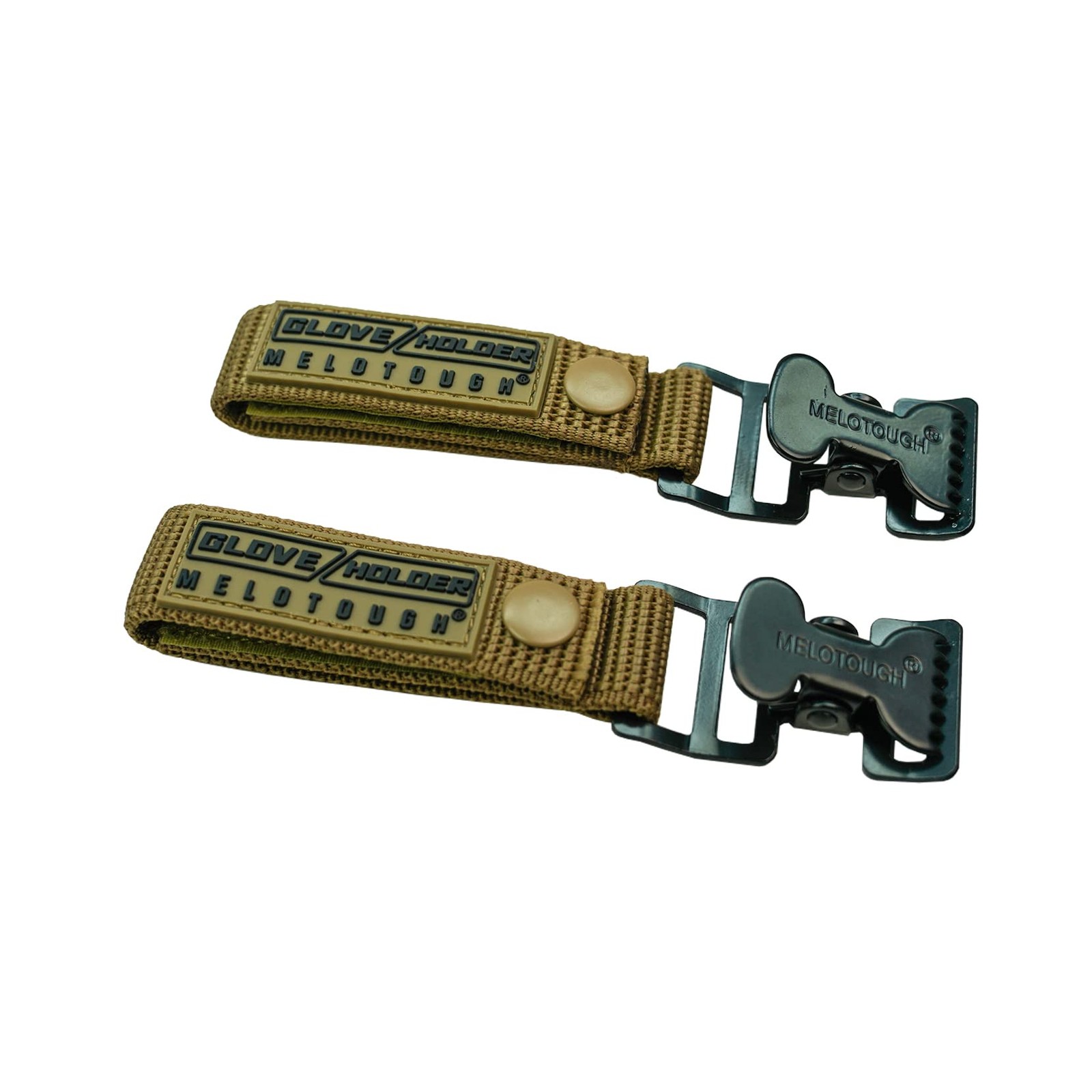 MELOTOUGH Glove Clips for Work 2 PACK, Khaki Belt