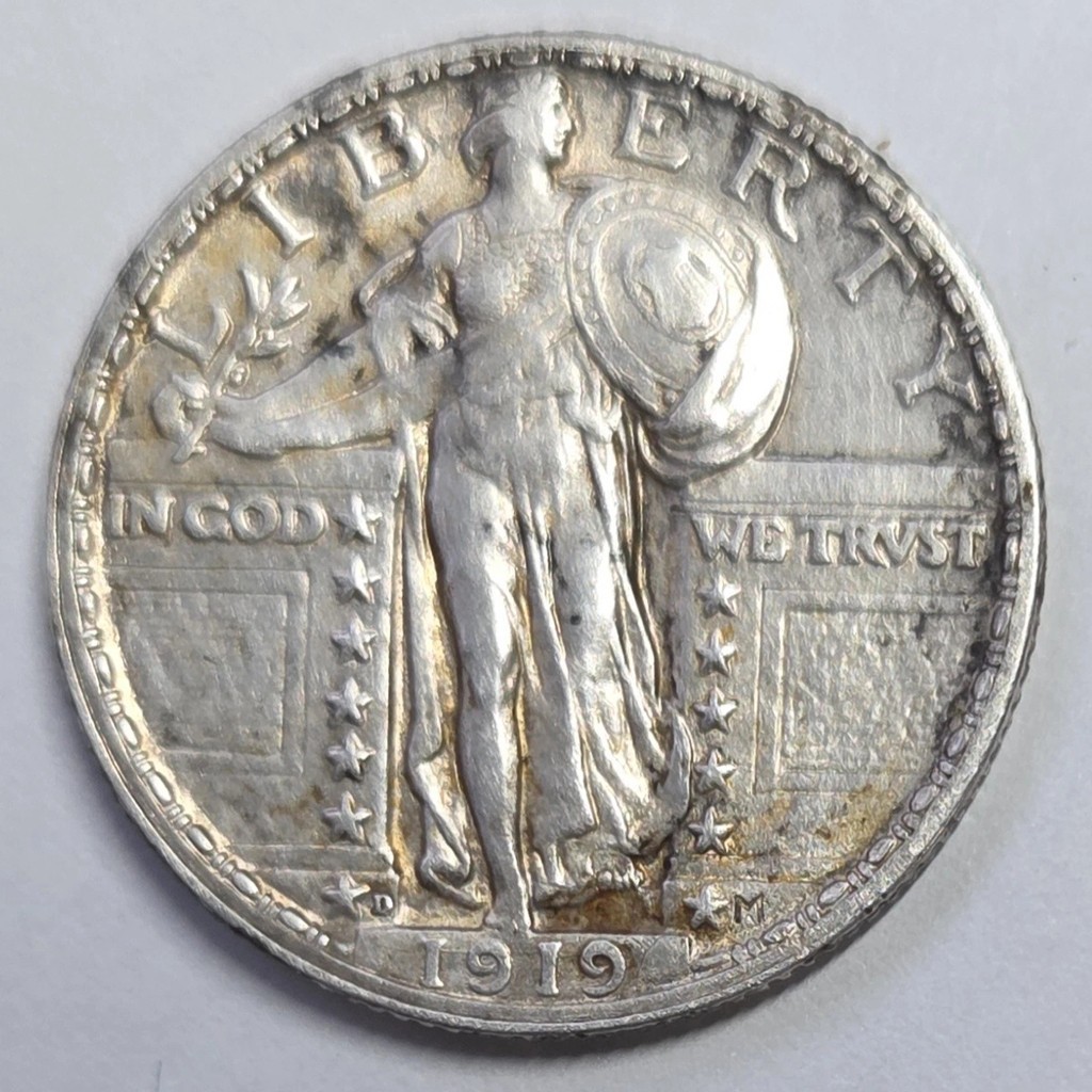 1919-D Standing Liberty Quarter, Better Date Denver Mint Issue, great condition