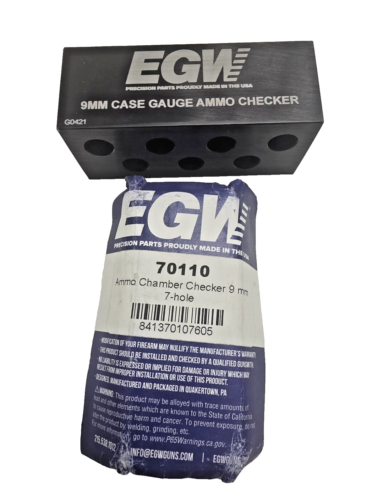 EGW Evolution Gun Works Ammo Chamber Checker 9 mm 7-Hole - 70110, NEW