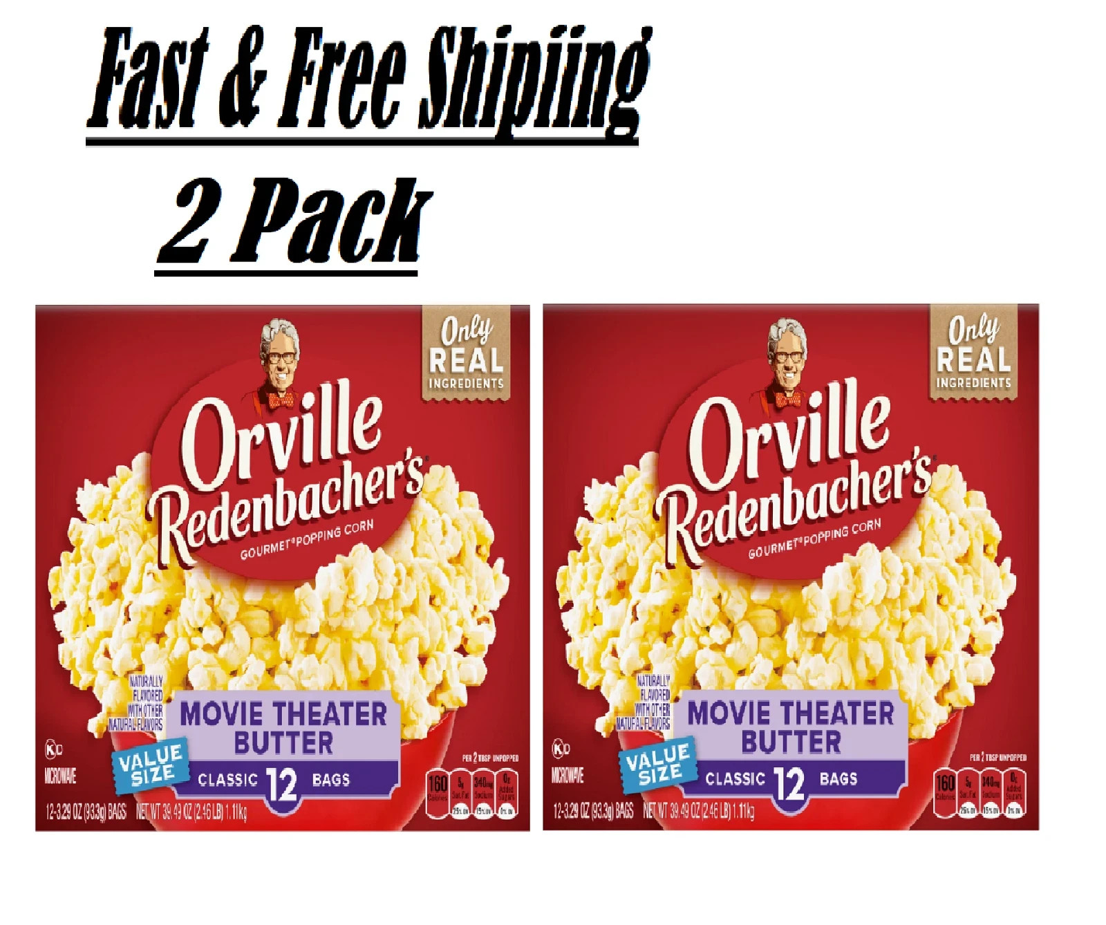 Orville RedenbacherS Movie Theater Butter Microwave Popcorn 3.29 Oz 12 Ct (2-pk)