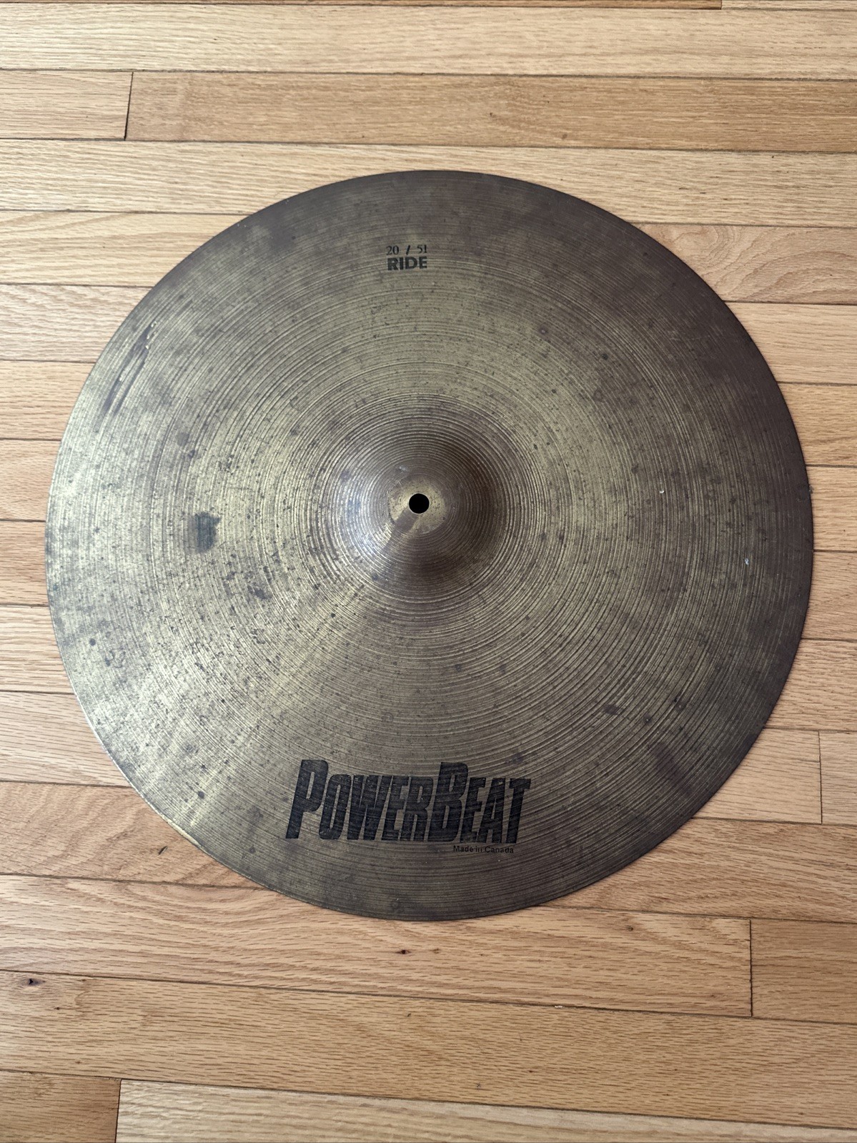 ⚡️Vintage PowerBeat 20" Ride Cymbal Made in Canada 2211gr⚡️