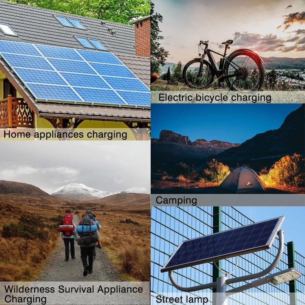 200W Solar Panel Kit Battery Charger&100A Controller For Car Van Caravan Boat US