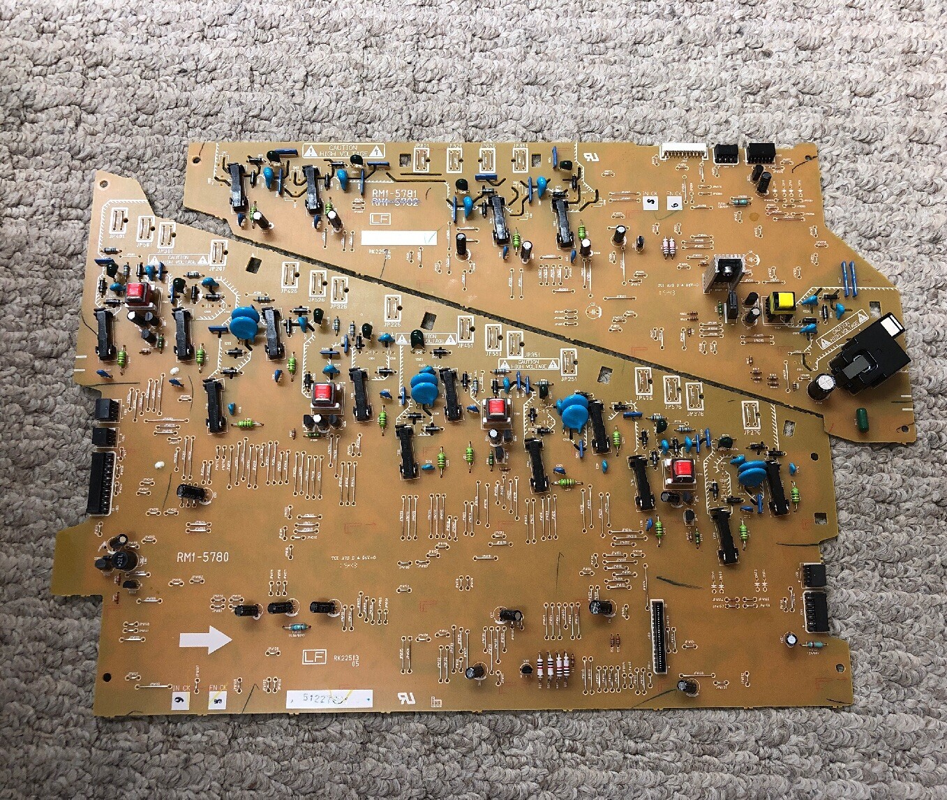 HP LaserJet High Voltage Power Supply BOARDS RM1-5781 RM1-5780