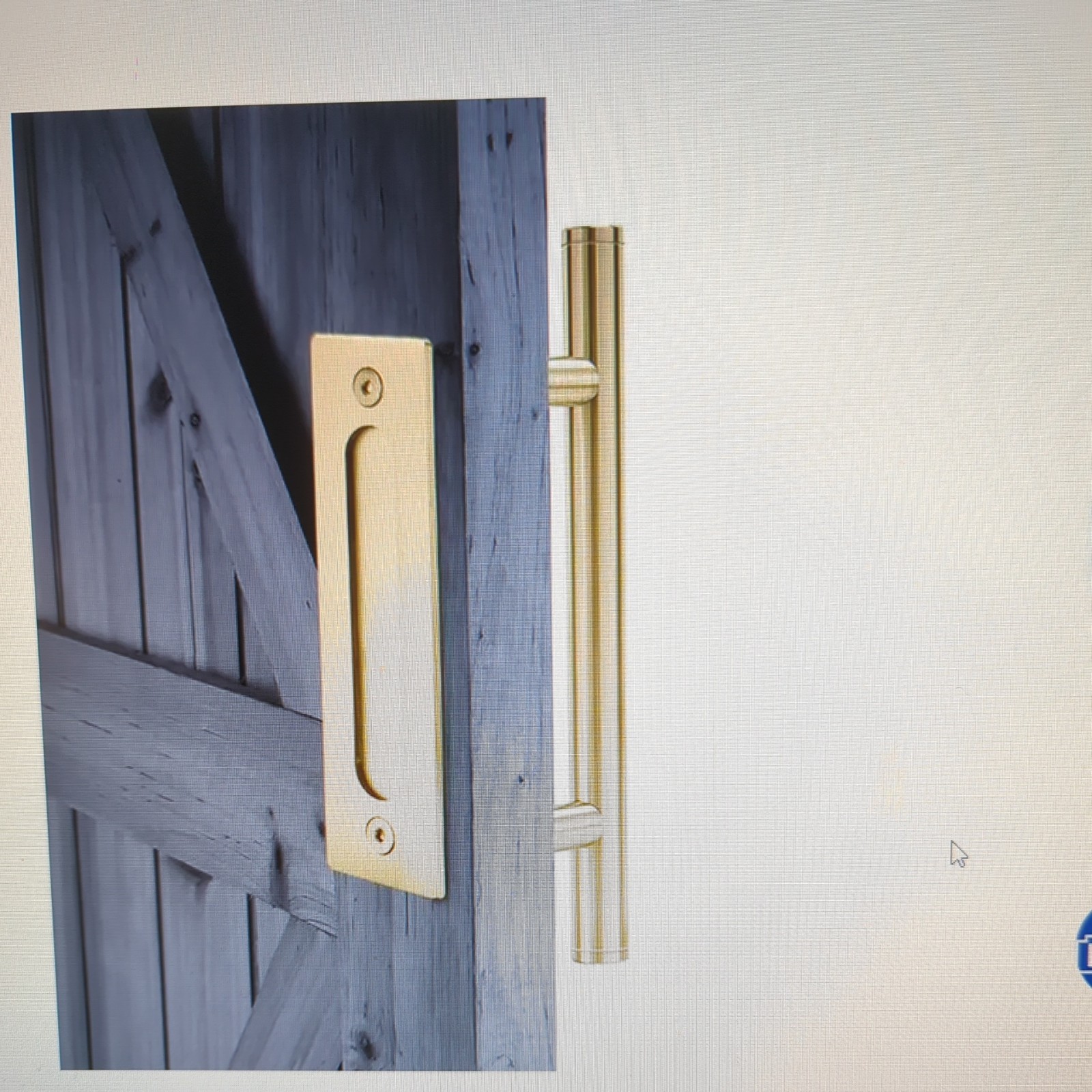 Reliabilt Soft Gold Indoor Single Barn Door Handle 4980571 - New