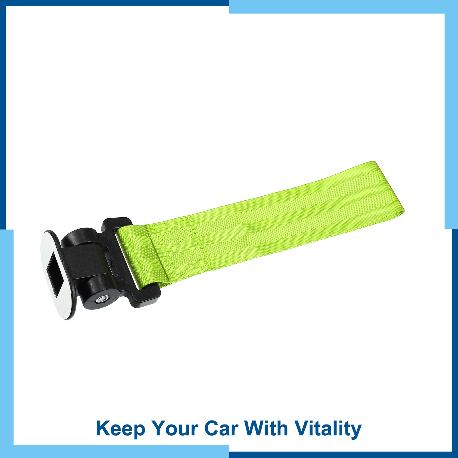 Universal 27x6.5cm Front Rear Bumper Trailer Tow Hook Strap Towing Belts