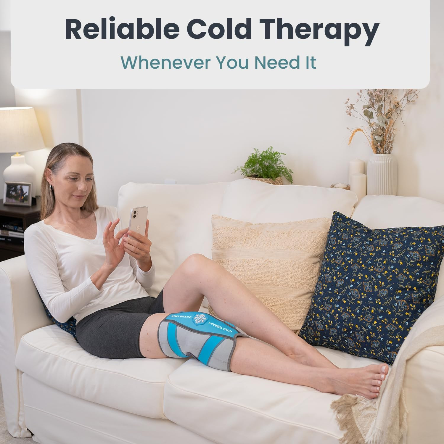 Knee Ice Pack Wrap - Adjustable Ice Pack for Knees Surgery, Replacement, Arthrit