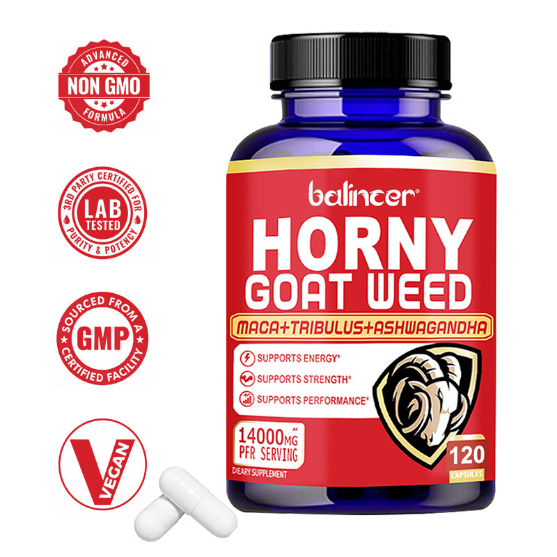 8-in-1 Powerful Capsules - Contains Horny Goat Weed, Maca, Ginsen