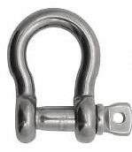 Stainless Steel (316) Bow Shackle 7/16" Forged US Type Oversized Pin Marine