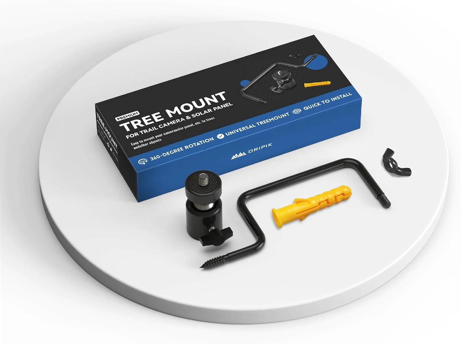 Trail Camera Tree Mount: 360 Degrees Adjustable Game Camera Mount with 1/4 inch