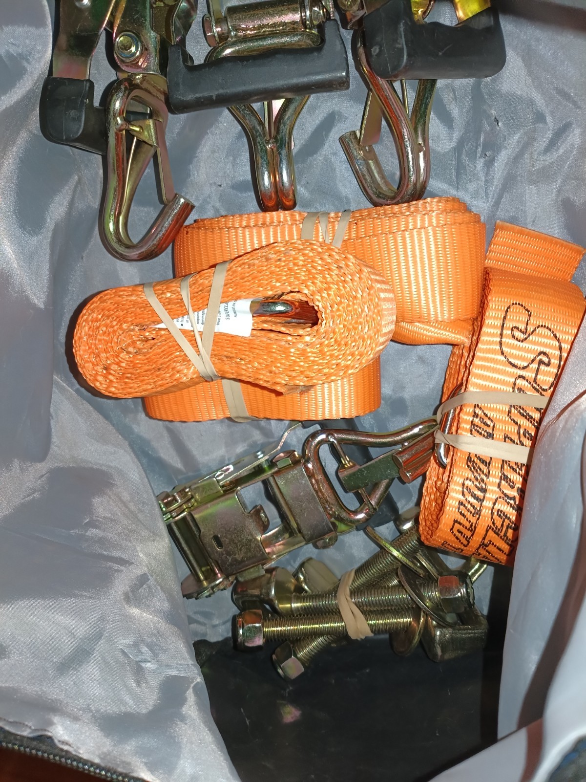 Superclamp ATV UTV Strap Kit 9000 Tie Downs 4 Straps 4 Hooks 1300lb Each