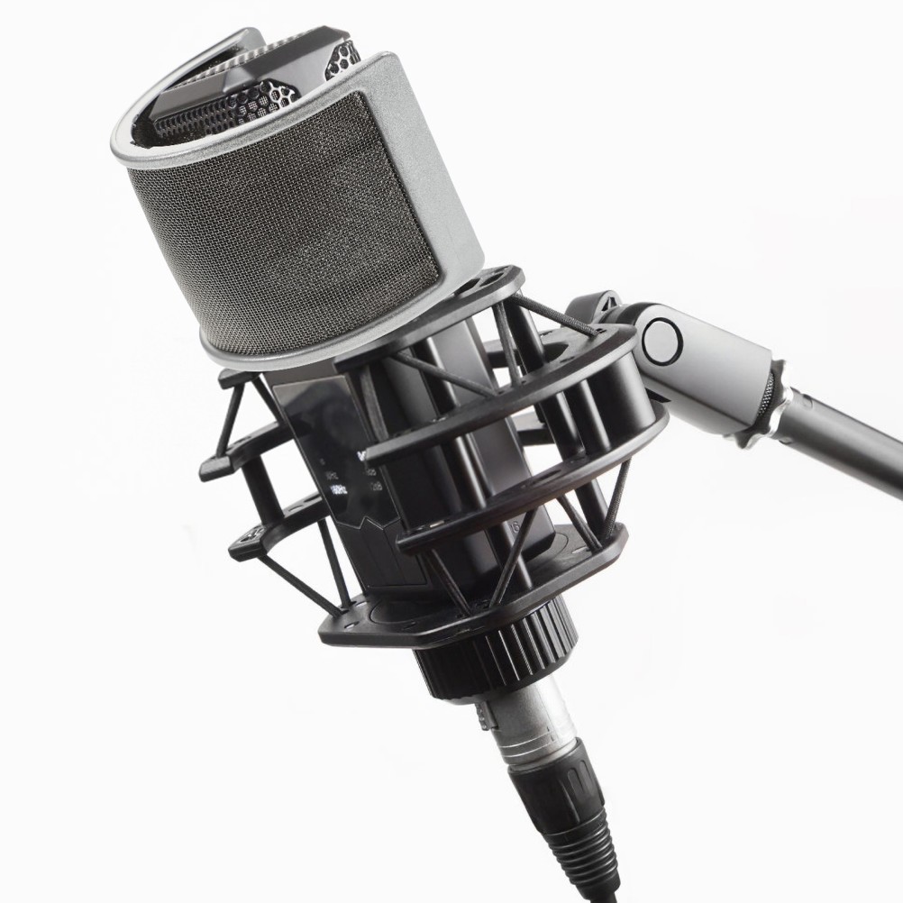 Handheld Microphone Windshield Cover U Shape Grey with Steel and Sponge Material