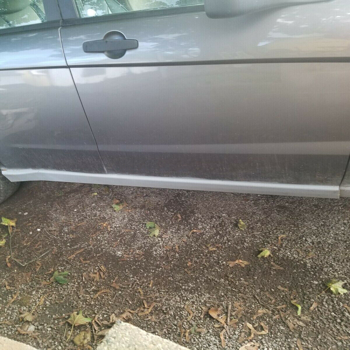 For 2008 2009 2010 2011 Ford Focus Silver Slip-on Rocker Panel 4 door Left+Right