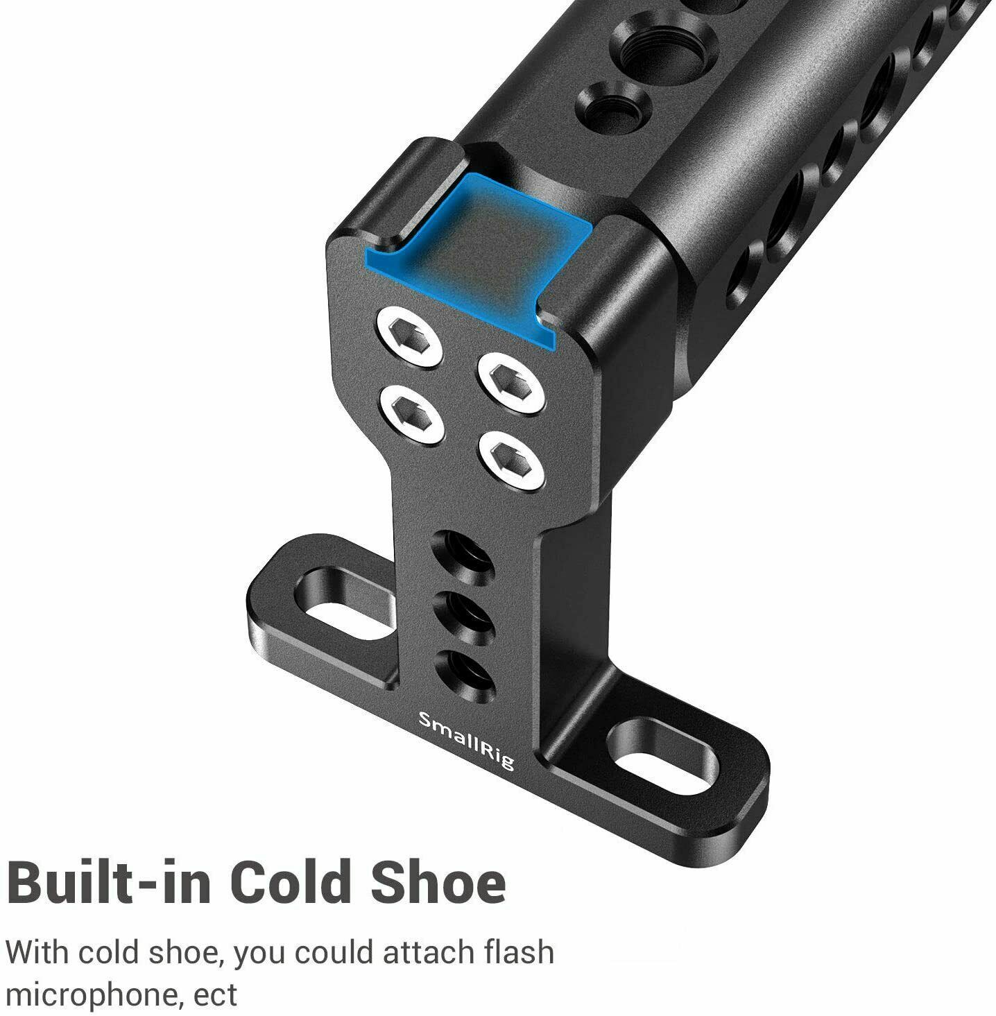 SmallRig Camera Top Handle Cheese Handle Grip w/ Cold Shoe Mount for Cage Rig