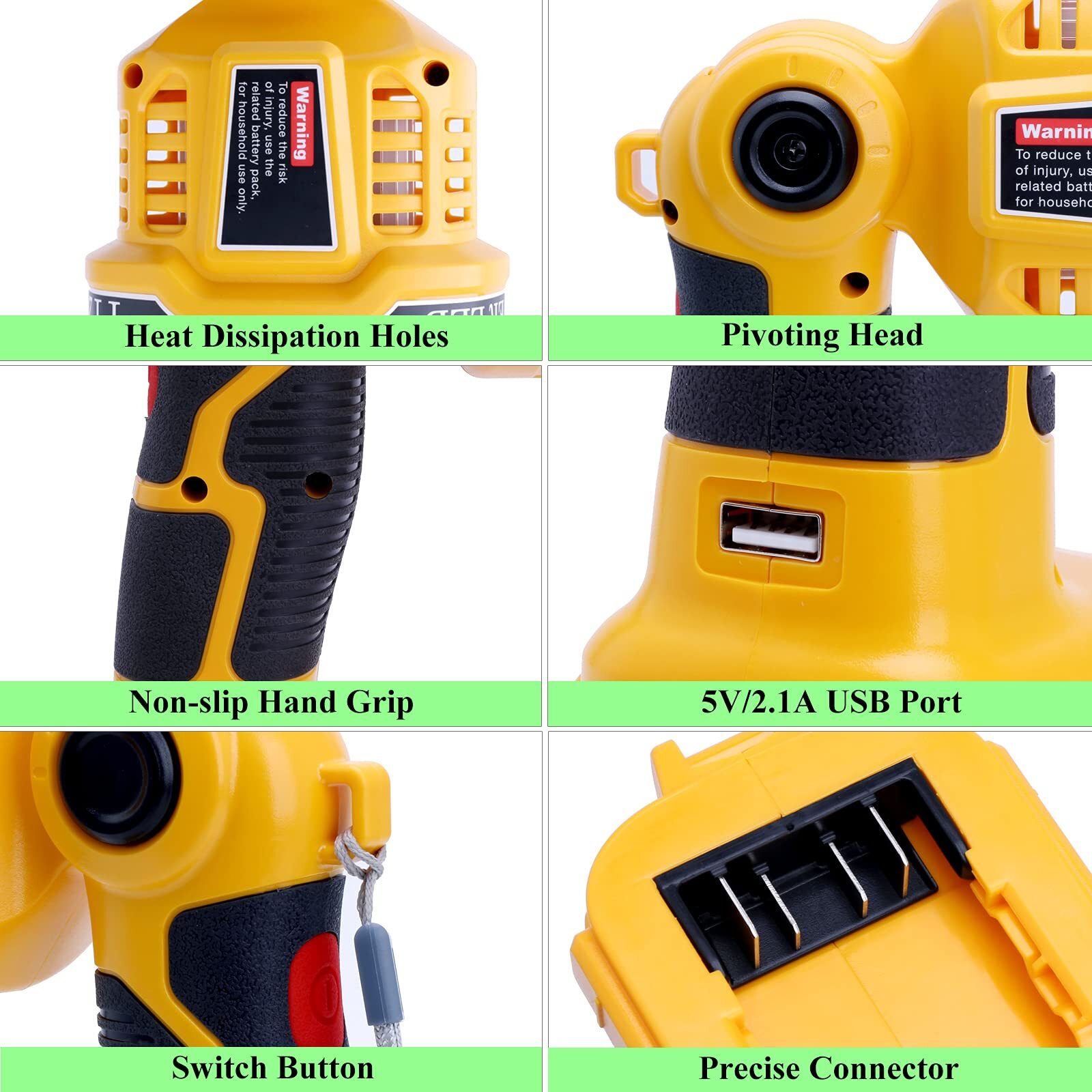 20V Cordless LED Work Light DCL043 Compatible with Dewalt 20V Max Lithium