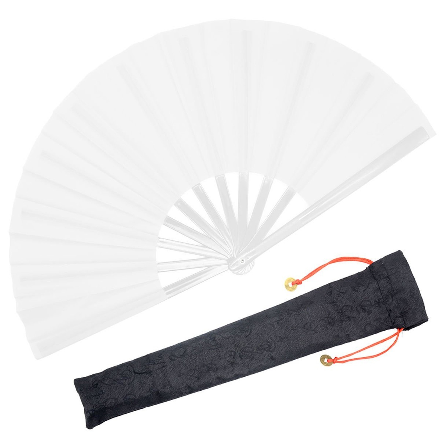 OMyTea Chinese Kung Fu Tai Chi Large Hand Folding Fan for Men/Women - with a ...