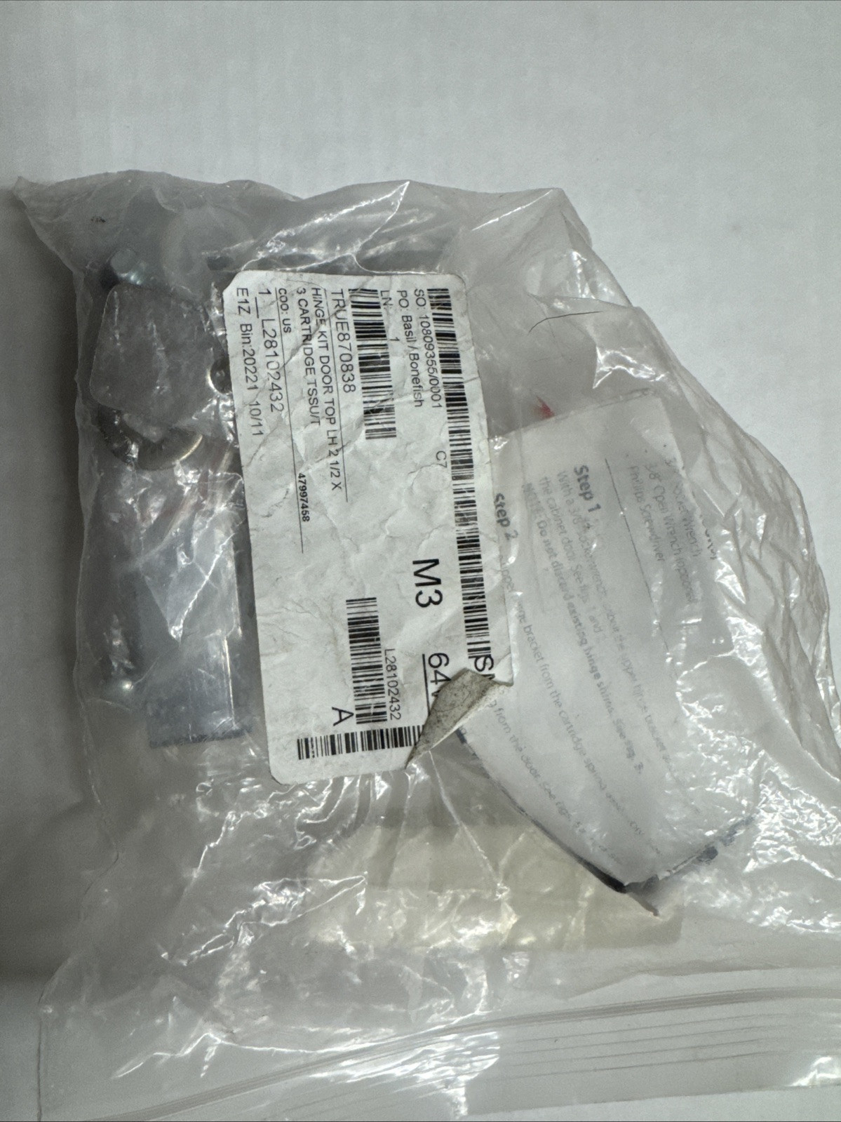 True 870838 Hinge Kit, Top Left