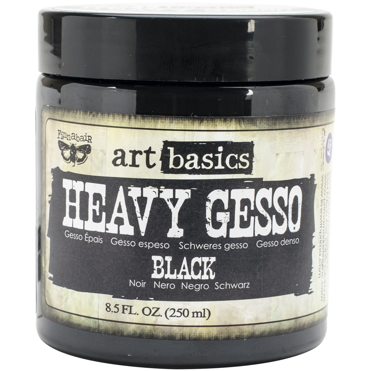 Prima Marketing 961459 Finnabair Art Basics Heavy Gesso 8.5oz-Black
