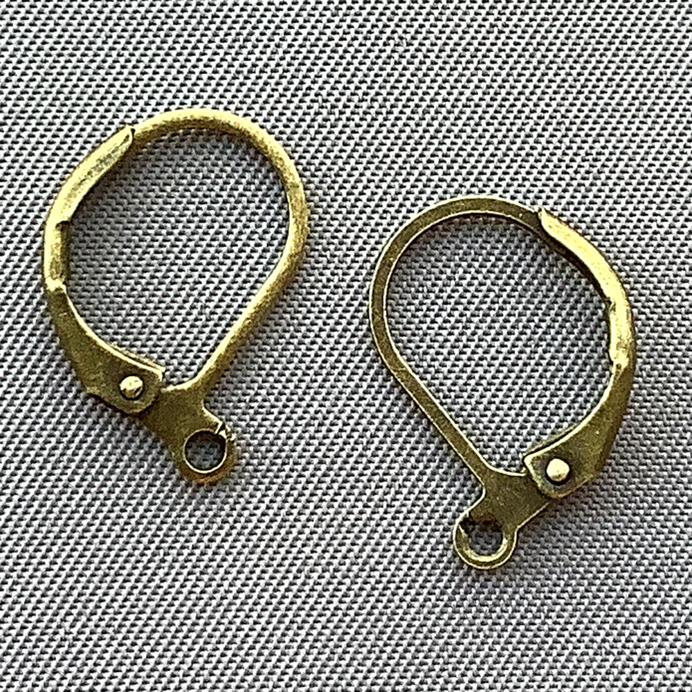 Leverback Earwires Earrings 16x10mm Antique Brass Plated Alloy Q20 Pair Per Pkg