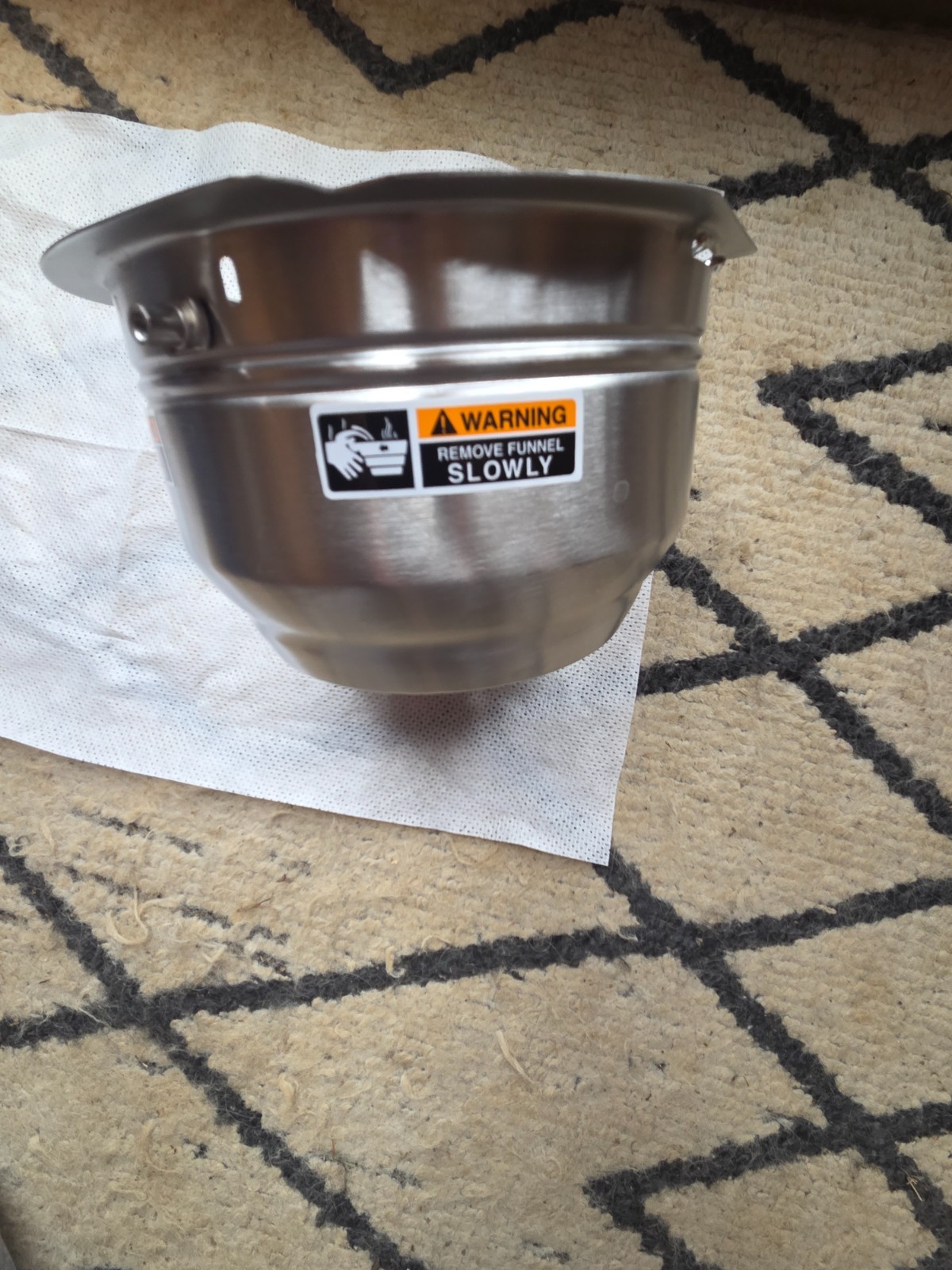 bunn gourmet brew funnel w/ wire insert and splash guard