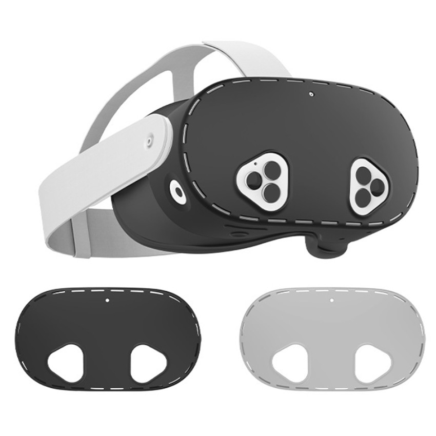 Silicone Protective Case Anti-Scratch Full Cover for Meta Quest 3S VR Headset