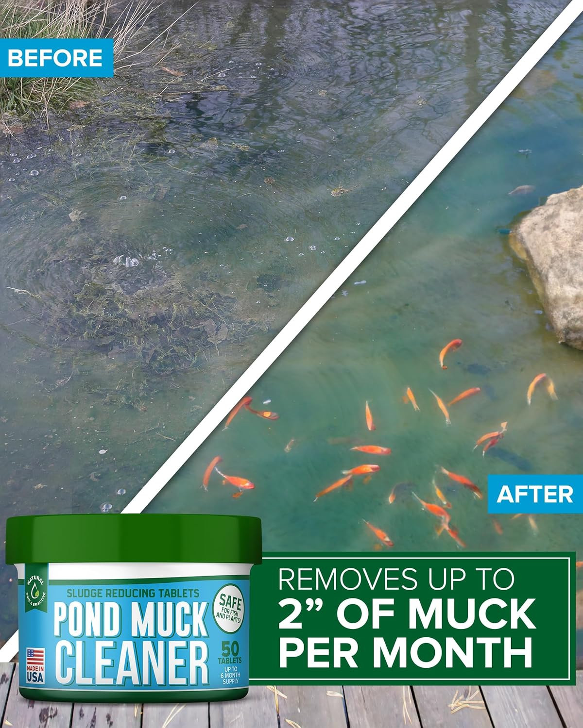 Pond Clarity Solution | Fish Pond Clarity Solution | Sludge Dissolver for Fish P