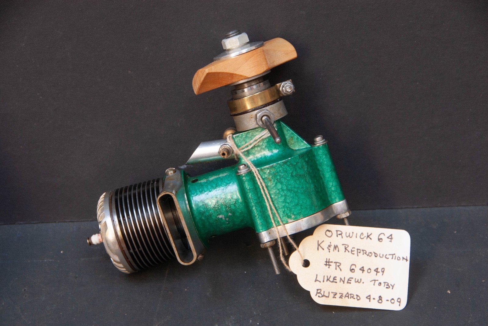 Vintage K&M  ORWICK .64 Model Airplane Engine,  TOBY BLIZZARD PHOENIX