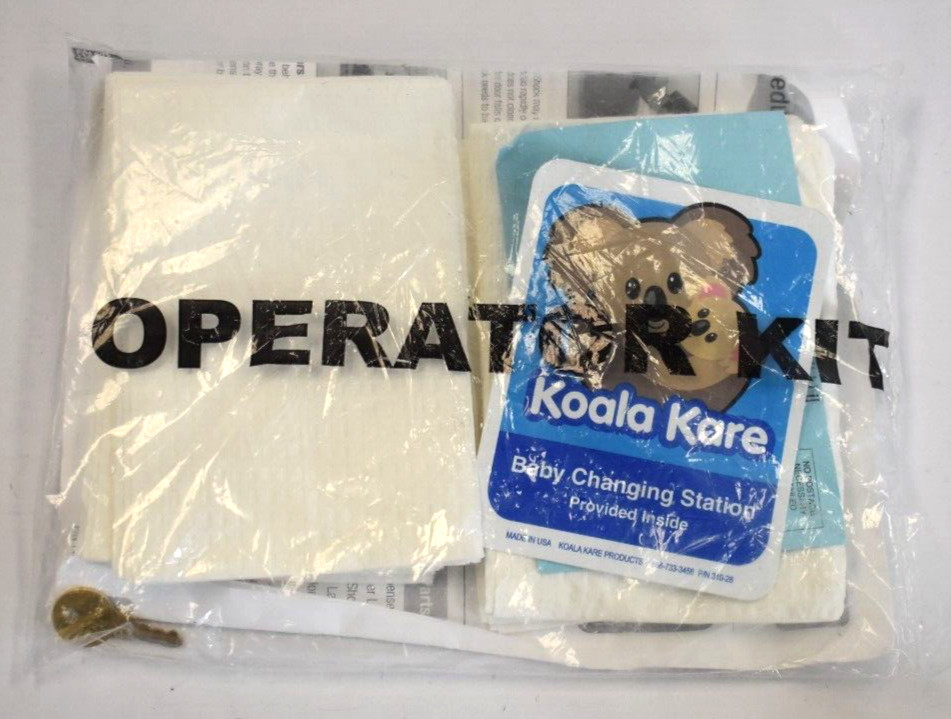 Koala Kare Changing Station Parts Installation Manual & Operator Kit CAT74 Key