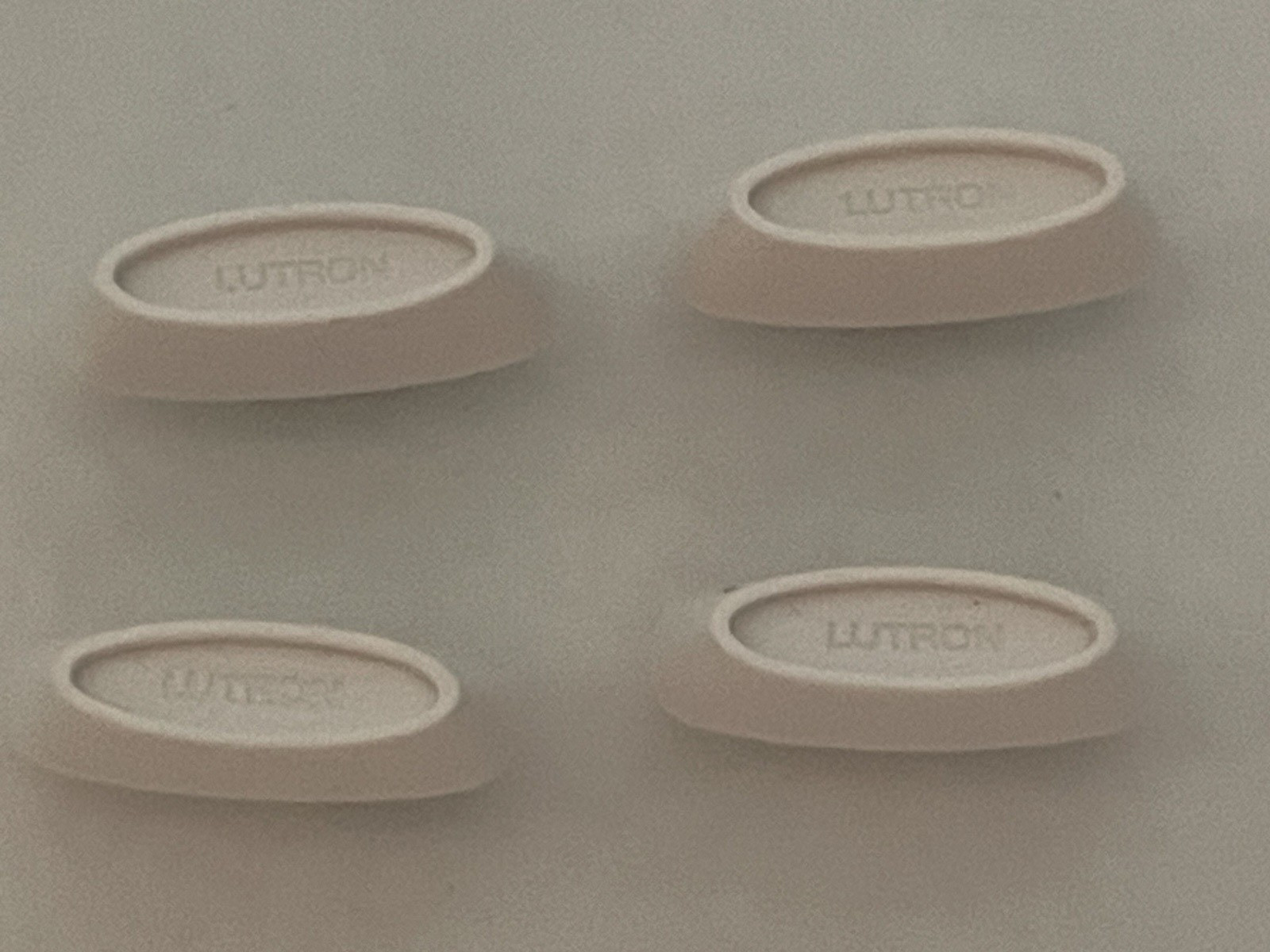 NEW qty.4 Lutron White Light Switch Knob Slider Slide Replacement